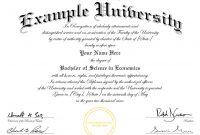 Fake Diploma Certificate Template 2