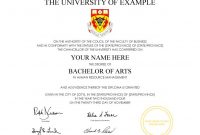 Fake Diploma Certificate Template 9