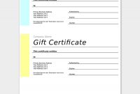 Fillable Gift Certificate Template Free 2