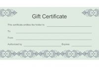 Fillable Gift Certificate Template Free 3