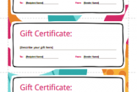 Fillable Gift Certificate Template Free 6