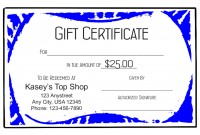 Fillable Gift Certificate Template Free 9