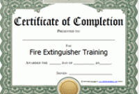 Fire Extinguisher Certificate Template 2