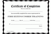 Fire Extinguisher Certificate Template 8