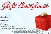 Free Christmas Gift Certificate Templates 4