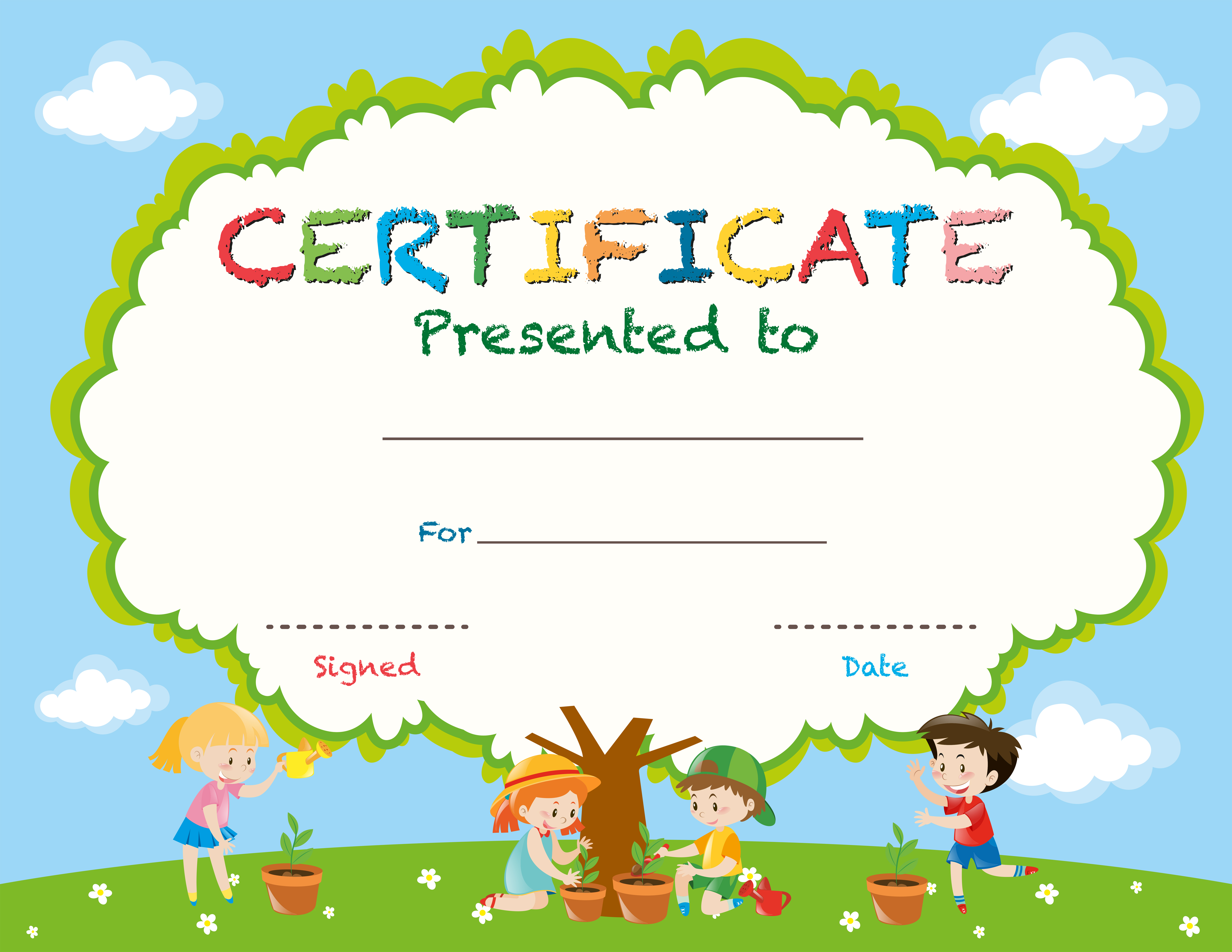 Free Printable Certificate Templates for Kids Best Templates Ideas