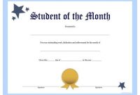 Free Printable Student Of the Month Certificate Templates 2