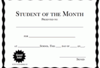 Free Printable Student Of the Month Certificate Templates 3
