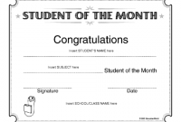 Free Printable Student Of the Month Certificate Templates 4