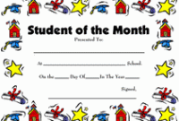 Free Printable Student Of the Month Certificate Templates 7