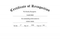 Free Template for Certificate Of Recognition 4