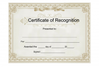 Free Template for Certificate Of Recognition 6