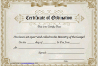 Free ordination Certificate Template 2