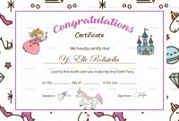 Free tooth Fairy Certificate Template 2