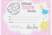 Free tooth Fairy Certificate Template 7