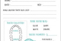Free tooth Fairy Certificate Template 8
