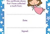Free tooth Fairy Certificate Template 9