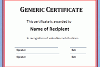 Generic Certificate Template 6