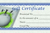 Golf Gift Certificate Template 10