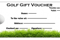Golf Gift Certificate Template