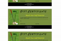 Golf Gift Certificate Template 3