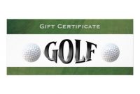 Golf Gift Certificate Template 6