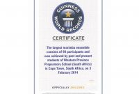 Guinness World Record Certificate Template 4