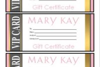 Mary Kay Gift Certificate Template 4