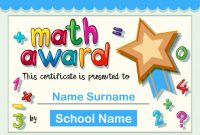 Math Certificate Template 5