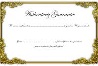 Photography Certificate Of Authenticity Template 10