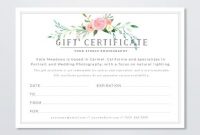 Photoshoot Gift Certificate Template 9