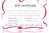 Pink Gift Certificate Template 2