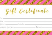 Pink Gift Certificate Template 6
