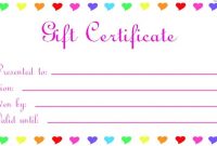 Printable Gift Certificates Templates Free 5