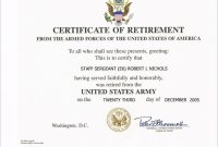Retirement Certificate Template 7