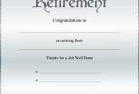 Retirement Certificate Template 9