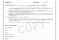 Roof Certification Template 7
