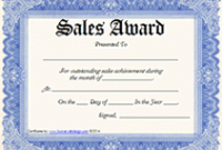 Sales Certificate Template 3