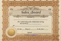 Sales Certificate Template 8
