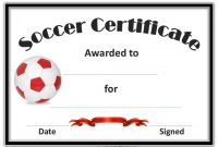 Soccer Certificate Template 2