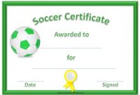 Soccer Certificate Template 3
