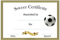 Soccer Certificate Template 5