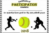 Softball Certificate Templates Free 3