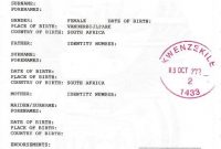 South African Birth Certificate Template 2