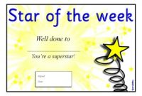 Star Of the Week Certificate Template 8