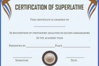 Superlative Certificate Template 3