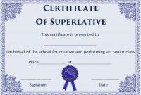 Superlative Certificate Template 4