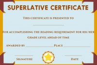 Superlative Certificate Template 5