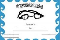 Swimming Award Certificate Template 5