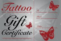Tattoo Gift Certificate Template 2